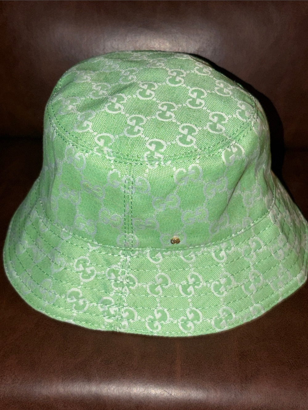 💚🍋‍🟩🐚 🆕 GG Canvas Bucket hat 👒🍀💚
